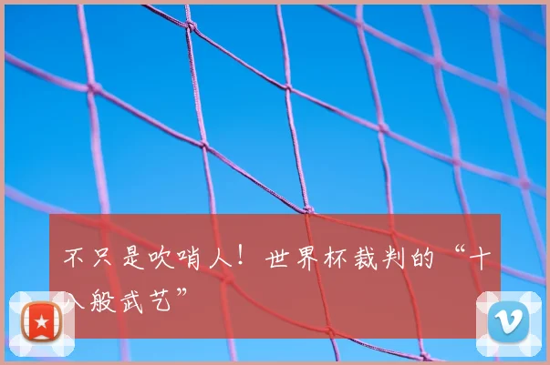 不只是吹哨人！世界杯裁判的“十八般武艺”